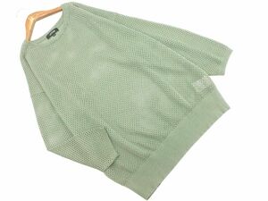 UNTITLED アンタイトル 大きいサイズ 透かし編み ニット セーター size44/カーキ ■◇ ☆ edc6 レディース