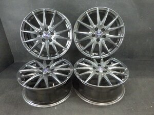 [石] WEDS VELVA SPORT Z 16×6.5J 100×5H +47 ハブ径73mm ガンメタ 4本セット 社外アルミホイール 個人宅不可 ■ 16インチ 中古品 ■