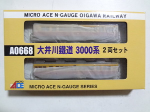 新品★マイクロエース A0668 大井川鐵道3000系（元京阪3000系）2両セット ライト点灯走行動作確認済 MICRO ACE Nゲージ 鉄道模型 送料510円