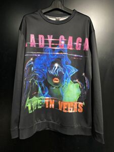 希少　LADY GAGA ロンTシャツ　ブラック　サイズL 長袖Tシャツ レディガガ　バンドTシャツ　