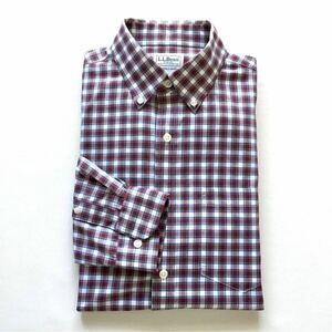 美品 L.L.Bean Button down Plaid shirt エルエルビーン ボタンダウン チェックシャツ 長袖シャツ 米国 アウトドアブランド ビーンブーツ