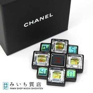 質屋 ブローチ CHANEL シャネル ココマーク ナンバー付き 17 S ハイサマーコレクション クリスタル フラワー みいち質店