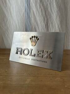 Rolex ロレックス ディスプレイ ビンテージ プレート スイス製 販売店用 ドイツ語 shop display vintage sign plate swiss made
