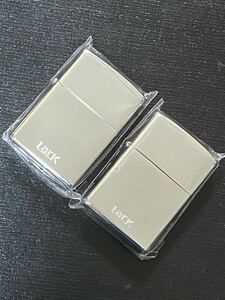 zippo ラーク シルバー 前面加工 2点セット 限定品 希少モデル 2009年製 LARK silver