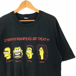 ビンテージ 90s【S.O.D.】スラッシュメタル バンド Tシャツ XL 古着 シンプソンズ アニメ ロックT キャラクター 映画 napalm death anthrax