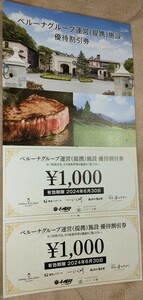 【送料無料】 ベルーナ 株主優待割引券 銀座のステーキ 銀座の蕎麦屋 グランべルホテル