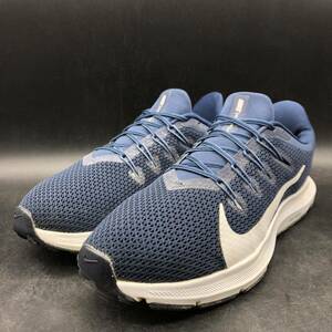 M2786 良品 NIKE ナイキ QUEST 2 クエスト ランニングシューズ スニーカー メンズ US9/27.0cm ネイビー 紺 CI3787-400