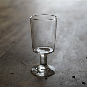 1800年代 フランス 手吹きのビストログラス / アンティーク19世紀 古道具 硝子 ワイングラス ビアグラス パフェグラス ウォーターグラス F