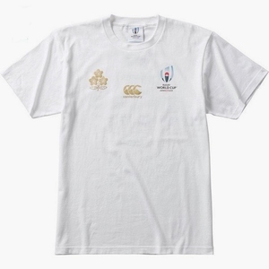新品　カンタベリー　綿100％　ラグビーワールドカップ2019 　日本代表 　ベスト8記念Tシャツ 　VWT39455 　白　メンズM