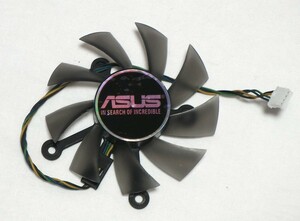 gpu ファン FD8015U12S dc 12v 0.5amp 4pin asus 75mm