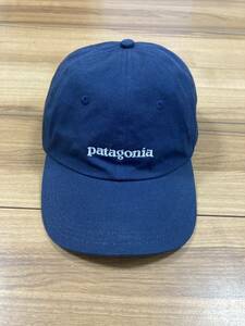 patagonia パタゴニア p6 トラッドキャップ 帽子 ネイビー　刺繍ロゴ　ユニセックス　フリーサイズ　美品　ヴィンテージ 