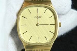 18.不稼働品 LONGINES ロンジン 手巻き式 ゴールド文字盤 腕時計 