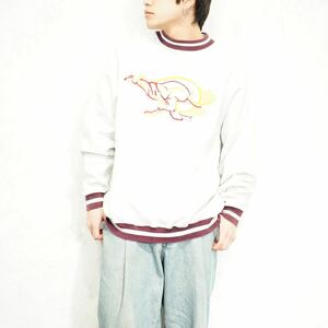 USA VINTAGE ANIMAL EMBROIDERY DESIGN COLLEGE SWEAT SHIRT/アメリカ古着アニマル刺繍デザインカレッジスウェット
