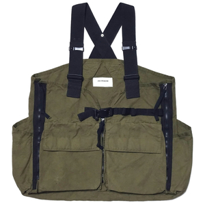 ANACHRONORM アナクロノーム【直営店限定 RIDING UTILITY VEST OLIVE ライディング ユーティリティ ベスト】ヴィンテージ加工 テント生地