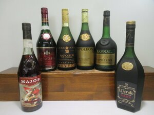 6本セット フレンチブランデー(ドーヴィル,レイナル,メジャー,バルコート,メイフォー等) 700ml 未開栓 古酒 まとめて 1円スタート/5-15-1