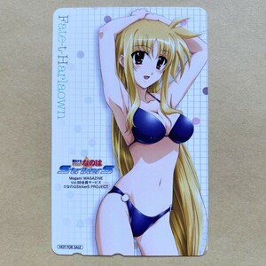 【未使用】テレカ 50度 魔法少女リリカルなのは StrikerS フェイト・テスタロッサ メガミマガジン 非売品