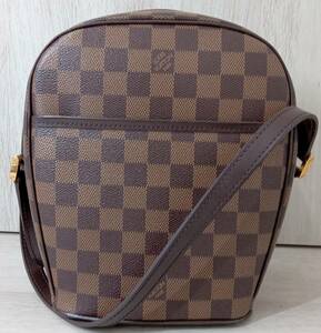 AI鑑定済 LOUIS VUITTON ルイ・ヴィトン ダミエ・エベヌ N51294 イパネマPM ブラウン ショルダーバッグ レディースバッグ 店舗受取可