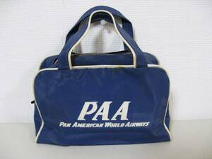 1950年代 中古 パンナムバッグ(PanAm)ブルー(PAA)ミニサイズ#195