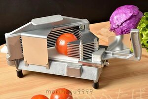 手動トマトスライサー 卓上型 薄切り機 野菜スライサー 業務用切り器 家庭用 調理器 薄切り