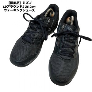 【極美品】MIZUNO ミズノ　ユニセックス大人 LD アラウンド 2 ウォーキングシューズ　コンフォートスニーカー　ビジネスシューズ　26.0cm 