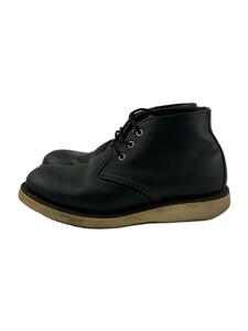 RED WING◆チャッカブーツ/US8.5/BLK/レザー/3148