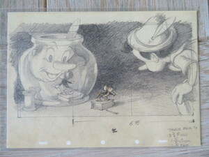 The Art of DISNEY [アートオブディズニー] ピノキオ Pinocchio ジミニークリケット コンセプトアート ポストカード