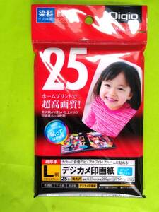 ★★★Digio　デジカメ印画紙　　JPSK-K-25G　L版　２５枚入り　★★★