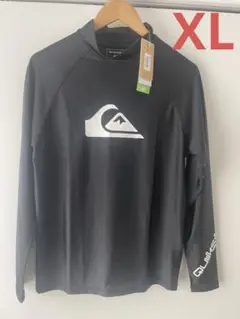 クイックシルバー　メンズ　ラッシュガード　長袖　黒　白　XL