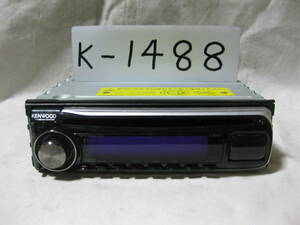 K-1488　KENWOOD　ケンウッド　E333U　MP3　フロント AUX　1Dサイズ　CDデッキ　故障品