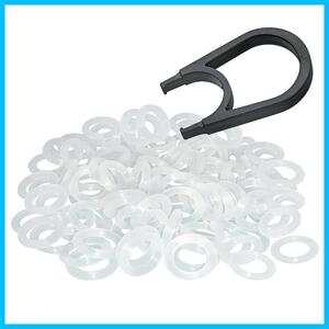 【数量限定】静音化リング 耐用シリコン キーボード O-Ring 145PCS & メカニカル キーキャップ引き抜き工具 (白色)