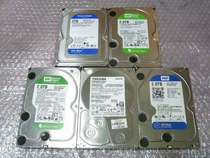 B39615 O-05225 3.5インチ HDD 2TB 5個セット 判定正常