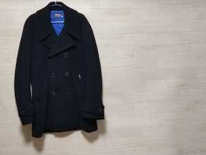 希少 サイズ4（XL）BLUEBLUE 圧縮ニット Pコート ハリウッドランチマーケット 黒色