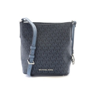 マイケルコース MICHAEL KORS モノグラム ショルダーバッグ レザー PVC 青 ブルー 35F8GKFM1V /YB レディース