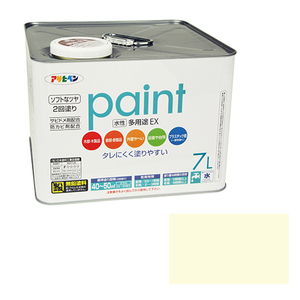 水性多用途EX アサヒペン 塗料・オイル 水性塗料3 7Lーアイボリー