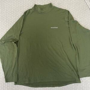 mont-bell モンベル　スーパーメリノウールハイネックシャツ　XL 緑　