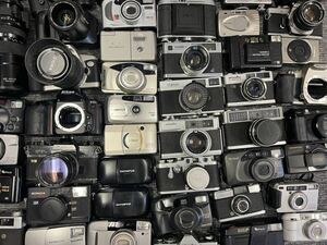 【4/0E】ジャンク フィルムカメラ レンズ まとめ Canon/PENTAX/OLYMPUS/Nikon/Fuji その他