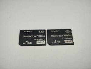 2枚セット　4GB　SONY　メモリースティックプロデュオ　MEMORY STICK PRO DUO　フォーマット済み　メモリーカード