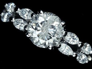 ZO11171SS【1円～】新品【RK宝石】《Diamond》極上ダイヤモンド 特大1.085ct!! 極上脇石ダイヤモンド Pt900 超高級リング ダイヤ