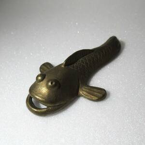 ★真鍮工芸 謎魚 置物 / Vintage Object【ot15】WBB/de/オブジェ
