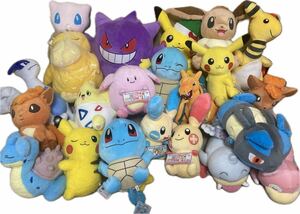 1円　ポケットモンスター タグ付きぬいぐるみ　計22個まとめ売り　ゲンガー　ピカチュウ　ルギア　ルカリオ　イーブイ　ミュウ　リザードン