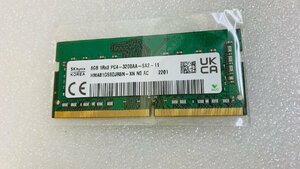 SK HYNIX 1Rx8 DDR4-3200 PC4-25600 8GB 260ピン ECC無し 8gb DDR4ノート用 メモリ DDR4 LAPTOP RAM 中古