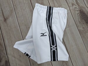 12．MIZUNO ミズノ MCライン ジャージハーフパンツ ショートパンツ メンズS　白黒x803