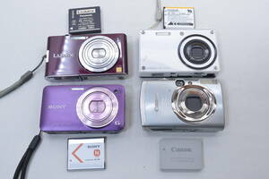 コンパクトデジタルカメラ 4台まとめて canon/sony/panasonic/pentax