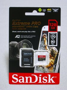 【未開封】SanDisk Extreme PRO 128GB microSDXC UHS-I SDSQXCY-128G-GN6MA 送料84～