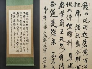 「林散之畫 書法立軸」近代書家 肉筆紙本 真作【仁】掛け軸 書画立軸 巻き物 中国書画 蔵出 畫芯約67×132.5cm