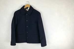 WALLACE&BARNESウォレス&バーンズJ.CREWジェイクルーシンサレートライナーメルトンウールスキフジャケットXS紺Pコートアメカジnr563