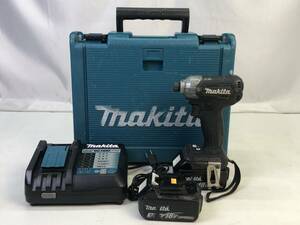 【2006】makita マキタ 充電式 インパクトドライバ TD155D バッテリ 2個 BL1830B 18V 充電器 DC18RF ケース付き 動作確認済み 中古品