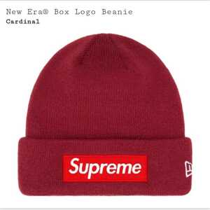 supreme 2022fw new era box logo Cardinal beanie ボックス ロゴ ニット キャップ 帽子 cap red 赤 レッド カーディナル