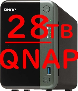 QNAP NAS 28TB 新品 プロ用 市場価格２８万円 2bay NAS /１０GbpsやM.2 SSDを実現　　　/検索/ストレージ　外付けHDD 外付けSSD