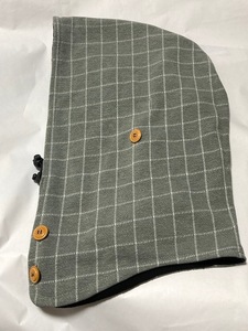 NECK HOODIE リバーシブルネックフーディー フェイスマスク付き グレイ/ブラック